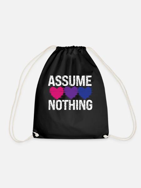 Bisexual Bi Pride Flag Assume - Turnbeutel - Schwarz