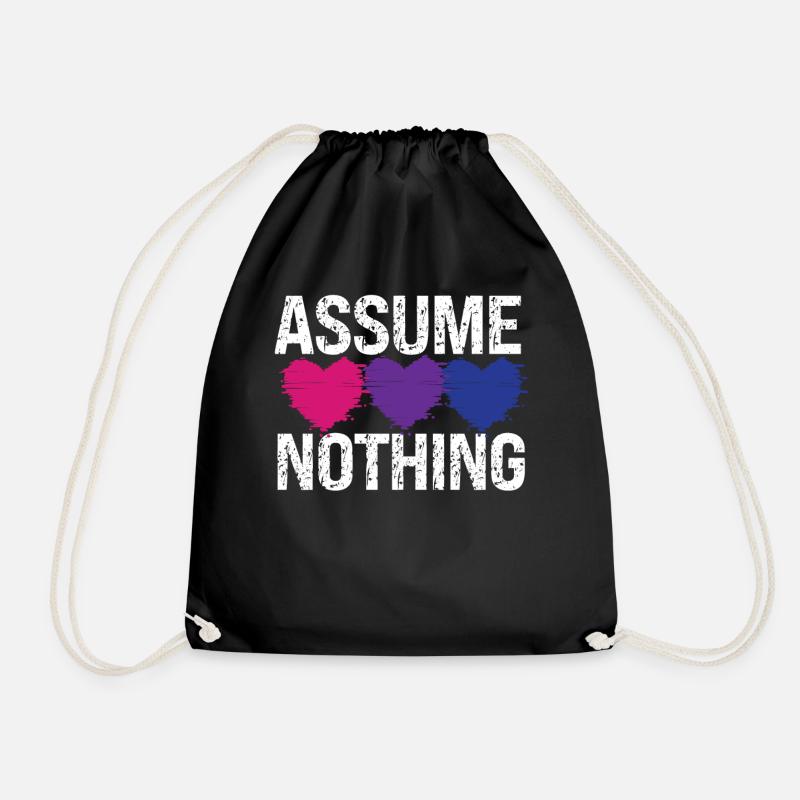 Bisexual Bi Pride Flag Assume - Turnbeutel - Schwarz