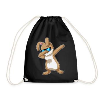 Bunny Hip Hop Dance - Drawstring Bag - black - Front
