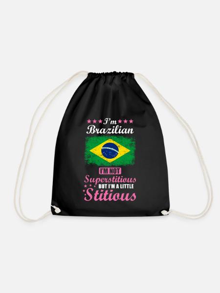 Brasilianerin Geschenk lustiger Spruch Brasilien - Turnbeutel - Schwarz