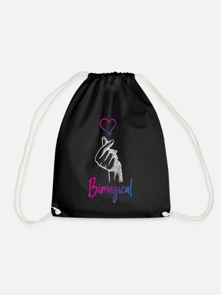Bisexual Bi Pride Flag Pun - Turnbeutel - Schwarz