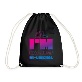 Bisexual Bi Pride Flag Pun I'M Not - Turnbeutel - Schwarz - Vorne