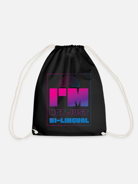 Bisexual Bi Pride Flag Pun I'M Not - Turnbeutel - Schwarz