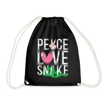 Serpent Serpent Fille Vintage Paix - Sac de sport léger - noir - Devant