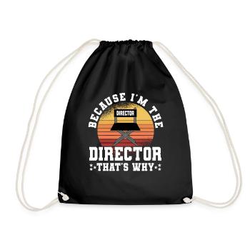 Director Filmmaker Feature Film Film - Drawstring Bag - black - Front