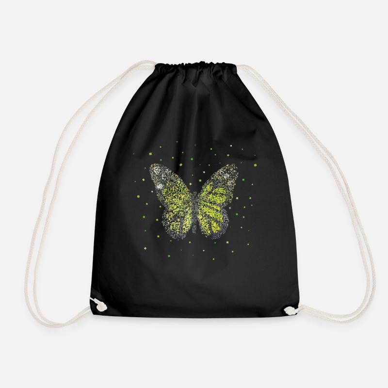 Schmetterling Schmetterlinge Gärtnerin - Turnbeutel - Schwarz