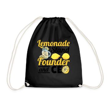 The boss of the lemonade stand takes care of it - Drawstring Bag - black - Front