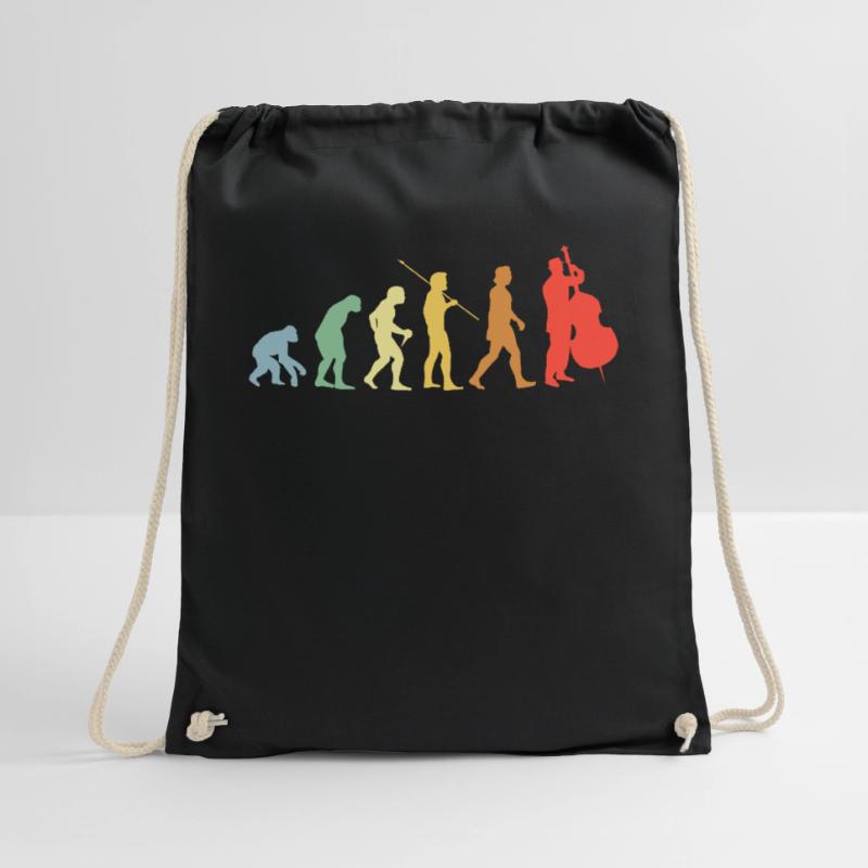 Double Bass Evolution Retro Chello Chello Player Drawstring Bag