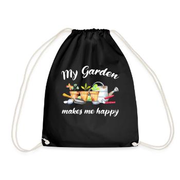 Garten Spruch Gärtner Hobbygärtner Geschenkidee - Turnbeutel - Schwarz - Vorne