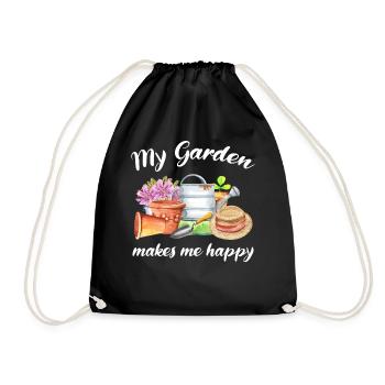 Garten Spruch Gärtner Hobbygärtner Geschenkidee - Turnbeutel - Schwarz - Vorne