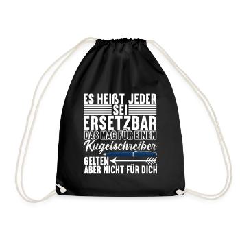 Abschiedsgeschenk Jobwechsel Kollege - Turnbeutel - Schwarz - Vorne