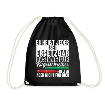 Abschiedsgeschenk Jobwechsel Kollege - Turnbeutel - Schwarz - Vorne