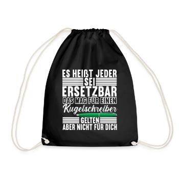 Abschiedsgeschenk Jobwechsel Kollege - Turnbeutel - Schwarz - Vorne