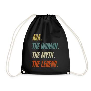 Ava The Woman The Myth The Legend - Turnbeutel - Schwarz - Vorne