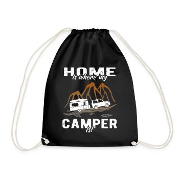 Caravane Camper Camping - Sac de sport léger - noir - Devant