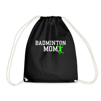 badminton mom - Turnbeutel - Schwarz - Vorne