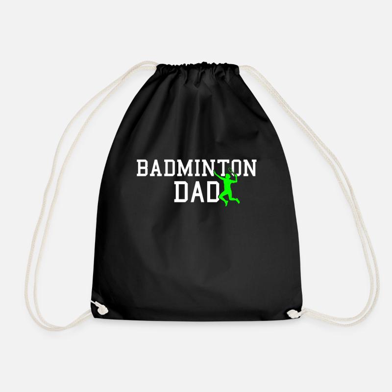 badminton dad - Turnbeutel - Schwarz