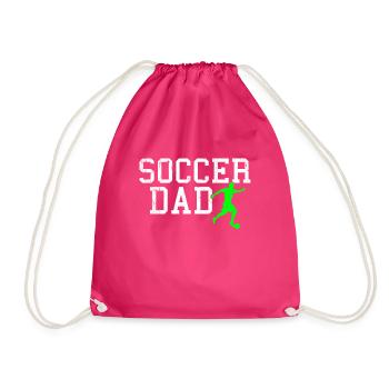 soccer dad - Drawstring Bag - fuchsia - Front