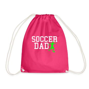 soccer dad - Drawstring Bag - fuchsia - Front