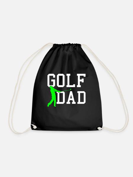 golf dad - Turnbeutel - Schwarz