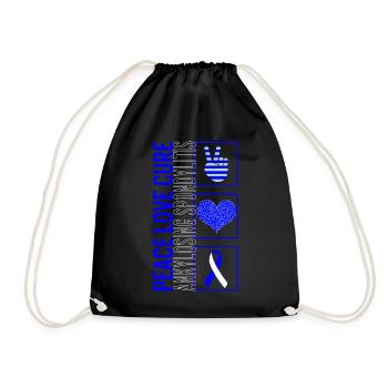 Peace Love Cure Ankylosing Spondylitis T Shirt - Sac de sport léger - noir - Devant