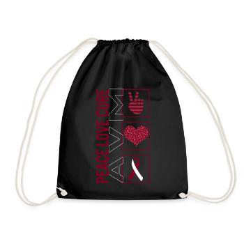 Peace Love Cure AVM T Shirt - Sac de sport léger - noir - Devant