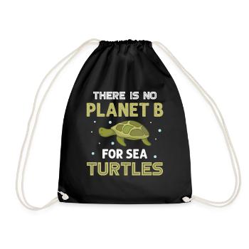There Is No Planet B For Sea Turtles - Ocean Sea A - Drawstring Bag - black - Front