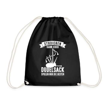 Studieren Kann Jeder Dudelsack Nur Die Besten - Turnbeutel - Schwarz - Vorne