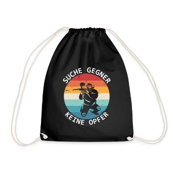 Paintball Search Opponents No Victims - Drawstring Bag - black - Front