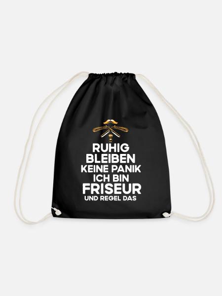 Ruhig Bleiben Ich Bin Friseur Frisör Friseurin - Turnbeutel - Schwarz