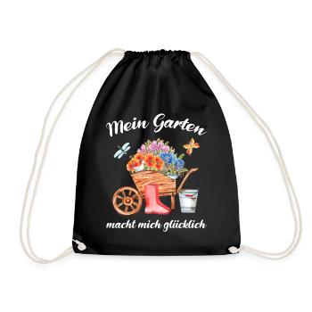 Garten Spruch Gärtner Hobbygärtner Geschenkidee - Turnbeutel - Schwarz - Vorne