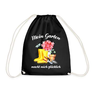 Garten Spruch Gärtner Hobbygärtner Geschenkidee - Turnbeutel - Schwarz - Vorne