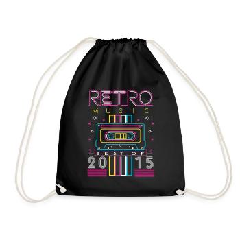 Le meilleur de 2015 Retro Cassette Vintage Anniversaire - Sac de sport léger - noir - Devant