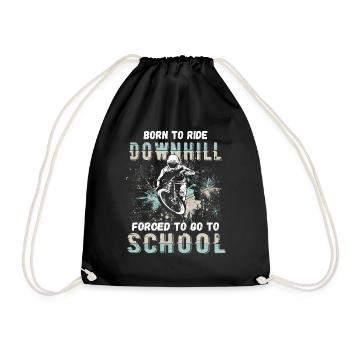 Vers la descente Né à l’école VTT forcé - Sac de sport léger - noir - Devant