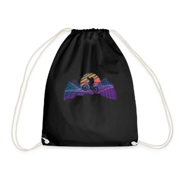 VTT VTT Nature Montagnes Rétro Vintage - Sac de sport léger - noir - Devant