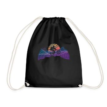 VTT VTT Nature Montagnes Rétro Vintage - Sac de sport léger - noir - Devant