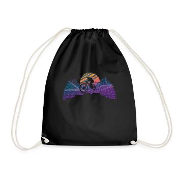 VTT VTT Nature Montagnes Rétro Vintage - Sac de sport léger - noir - Devant