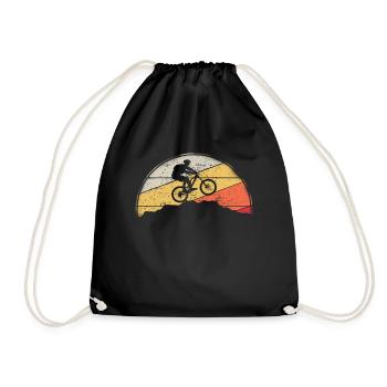 VTT VTT Nature Montagnes Rétro Vintage - Sac de sport léger - noir - Devant