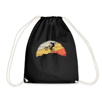 VTT VTT Nature Montagnes Rétro Vintage - Sac de sport léger - noir - Devant