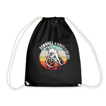 La descente est toujours une bonne idée VTT RetroVintage - Sac de sport léger - noir - Devant