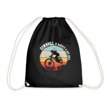 La descente est toujours une bonne idée VTT RetroVintage - Sac de sport léger - noir - Devant