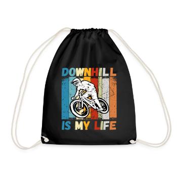 Downhill is My Life VTT RetroVintage - Sac de sport léger - noir - Devant