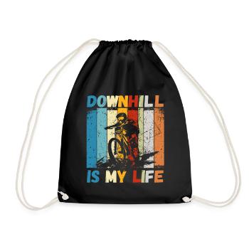 Downhill is My Life VTT RetroVintage - Sac de sport léger - noir - Devant