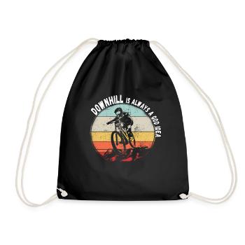 La descente est toujours une bonne idée VTT RetroVintage - Sac de sport léger - noir - Devant