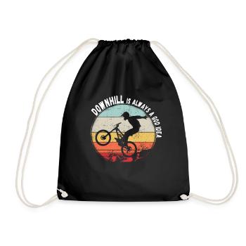 La descente est toujours une bonne idée VTT RetroVintage - Sac de sport léger - noir - Devant