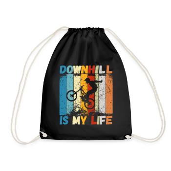 Downhill is My Life VTT RetroVintage - Sac de sport léger - noir - Devant
