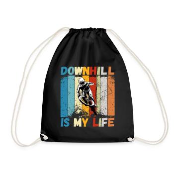 Downhill is My Life VTT RetroVintage - Sac de sport léger - noir - Devant