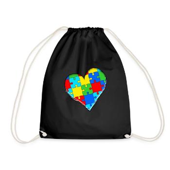 Autism Gift Autistic Asperger ADHD Autism - Drawstring Bag - black - Front