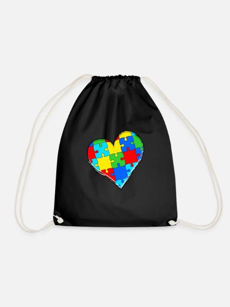 Autismus Geschenk Autist Asperger ADHS Autism - Turnbeutel - Schwarz