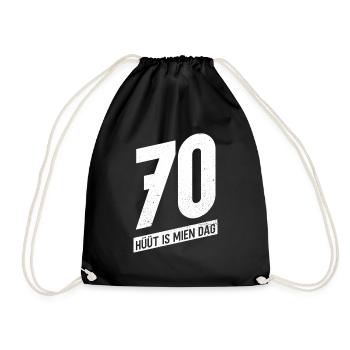 60 - Hüüt Is Mien Dag - 60 Geburtstag Plattdeutsch - Turnbeutel - Schwarz - Vorne